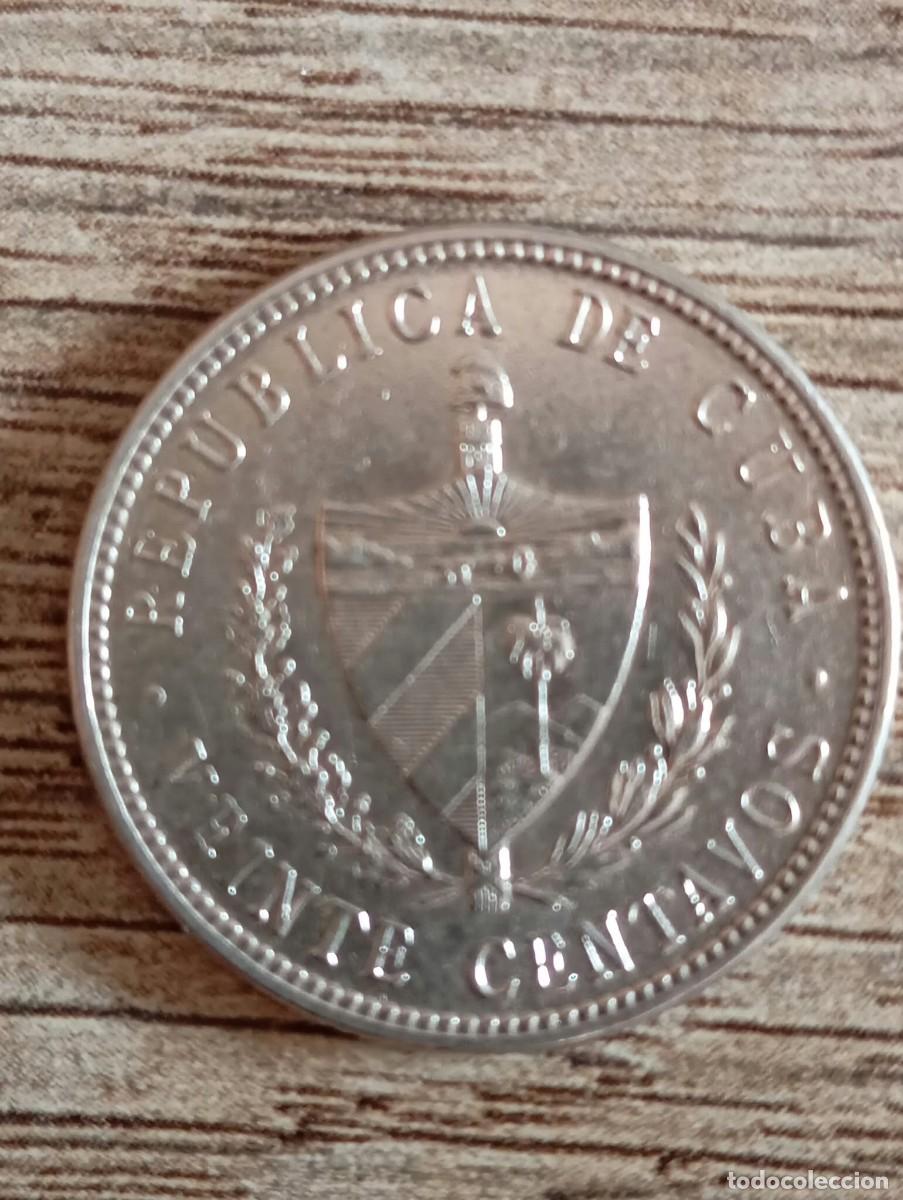 Monedas antiguas de Am&eacute;rica: Cuba 20 Centavos de Plata 0,900 a&ntilde;o 1949