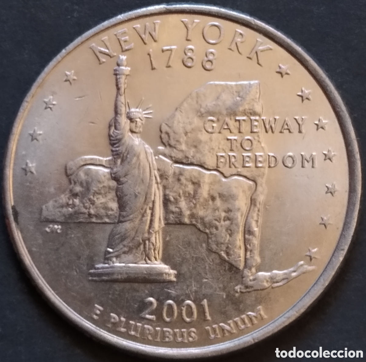 Monedas antiguas de Am&eacute;rica: MONEDA - EEUU / ESTADOS UNIDOS / USA QUARTER 2001 D NEW YORK