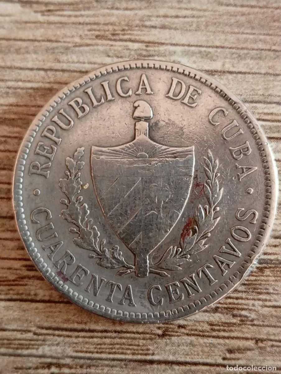 Monedas antiguas de Am&eacute;rica: Cuba,40 Centavos de Plata 0,900 a&ntilde;o 1920