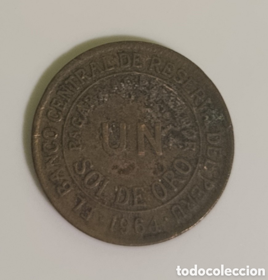 Monedas antiguas de Am&eacute;rica: PERU moneda 1 sol de oro peruano 1964