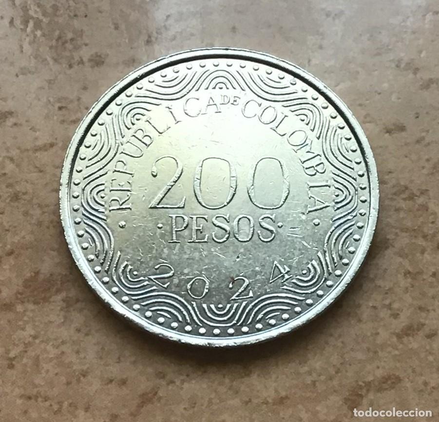 Monedas antiguas de Am&eacute;rica: 200 pesos de Colombia. A&ntilde;o 2024