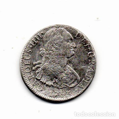 Monedas antiguas de Am&eacute;rica: M&Eacute;XICO 1794, 8 REALES, CARLOS IIII, KM-109, 25,72 GR, AG, BC; 2 FOTOS