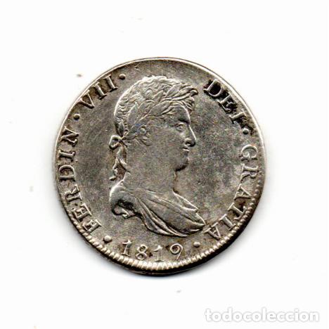 Monedas antiguas de Am&eacute;rica: M&Eacute;XICO 1819, 8 REALES, FERNANDO VII, KM-111, AG, 26,55 gr, MBC, 2 FOTOS