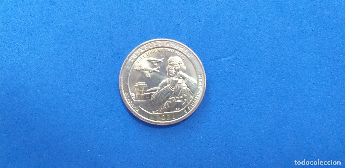 Monedas antiguas de Am&eacute;rica: Moneda de Estados Unidos. USA. Quarters. &frac14; quarter d&oacute;lar. A&ntilde;o 2021. P. Tuskegee Airmen. Alabama