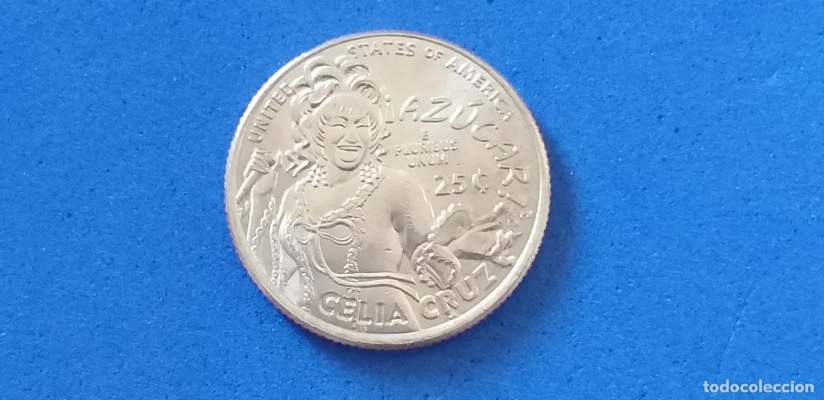 Monedas antiguas de Am&eacute;rica: Moneda Estados Unidos. 25 cents. Quarter dollar. 2024. P. CELIA CRUZ. American Women Quarter