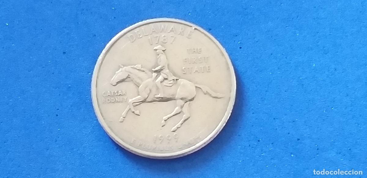 Monedas antiguas de Am&eacute;rica: MONEDA EEUU. USA. ESTADOS UNIDOS. QUARTER. A&ntilde;o 1999. D. DELAWARE. 50 estados. Conmemorativa