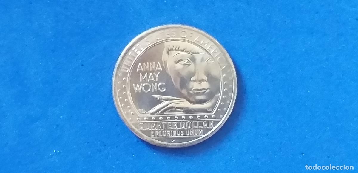 Monedas antiguas de Am&eacute;rica: Moneda de Estados Unidos, U.S.A. 25 CENTAVOS QUARTER d&oacute;lar. 2023. P. ANNA MAY WONG. Mujeres famosas