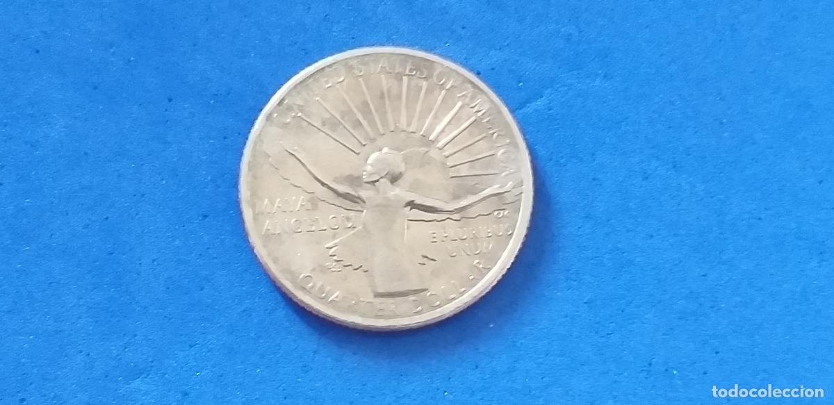 Monedas antiguas de Am&eacute;rica: Moneda Estados Unidos. 25 centavos. A&ntilde;o 2022 quarter dollar. Maya Angelou. AMERICAN WOMEN QUARTERS