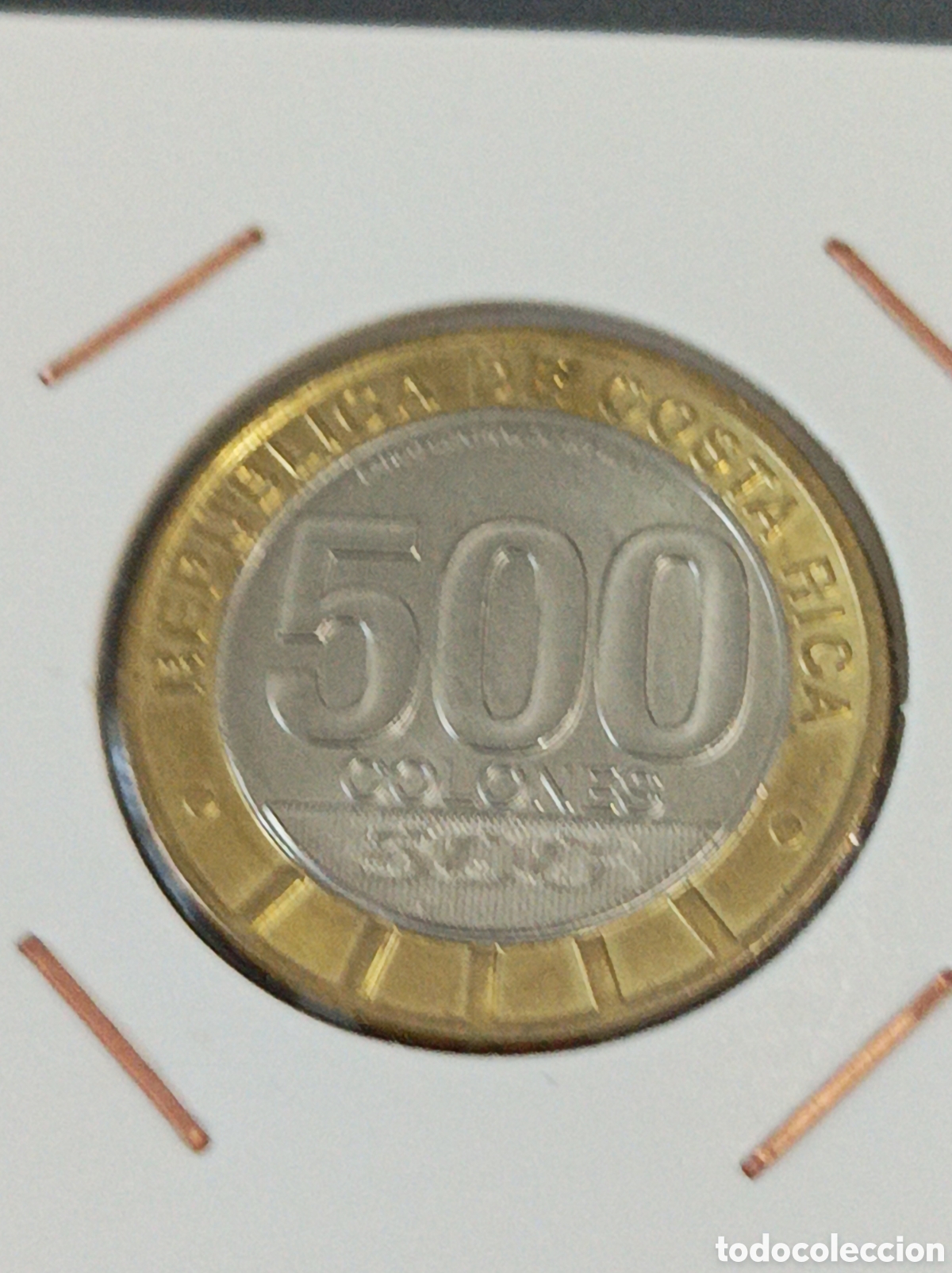 Monedas antiguas de Am&eacute;rica: 500 colones de Costa Rica de 2021.bimetalica