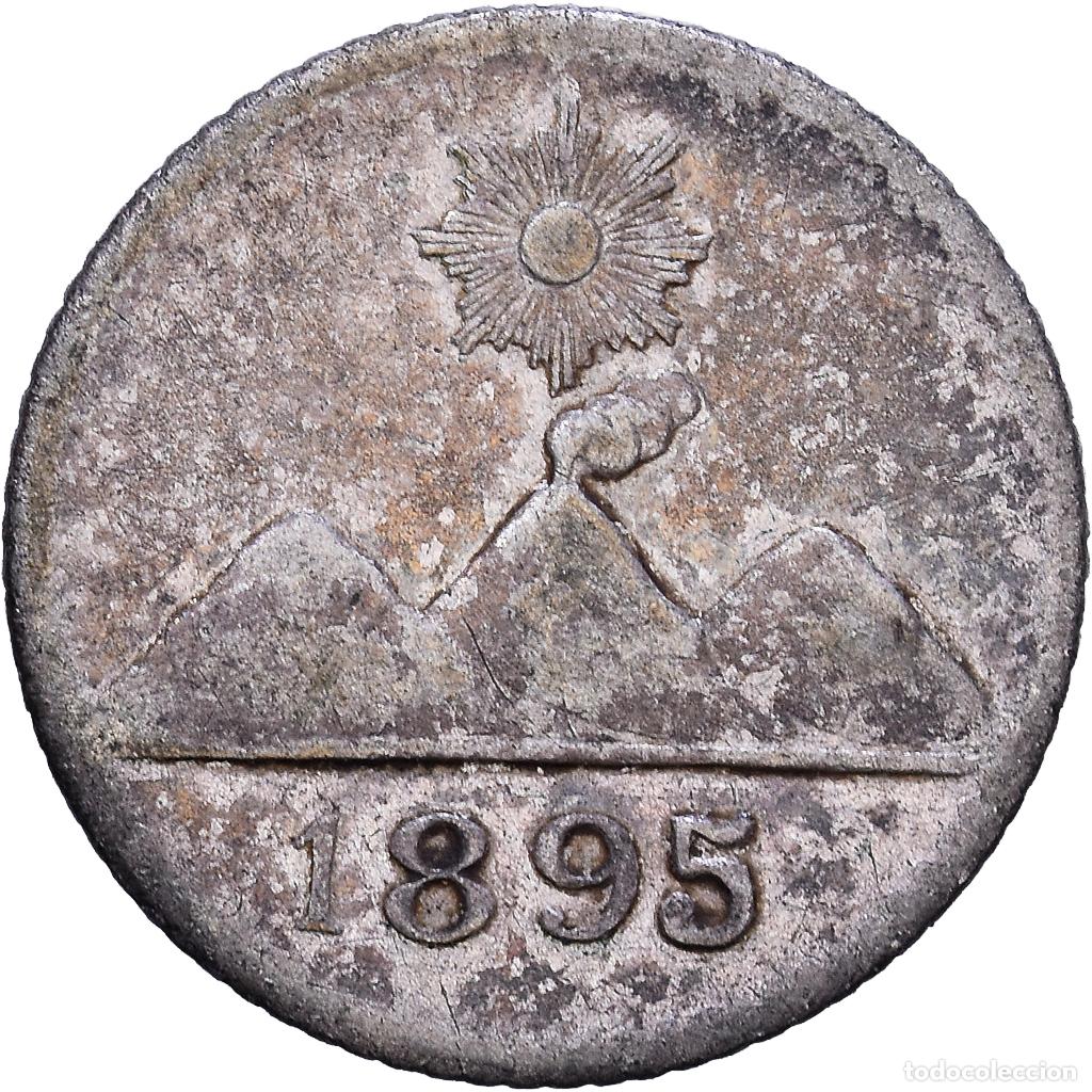 Monedas antiguas de Am&eacute;rica: [#1118162] Guatemala, 1/4 R&eacute;al, 1895, Casa da Moeda, Plata, EBC, KM:162