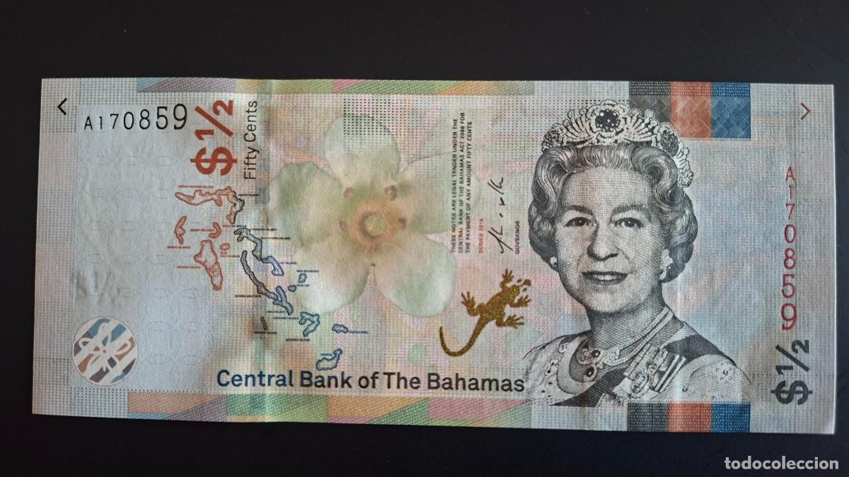 Monedas antiguas de Am&eacute;rica: BAHAMAS 1/2 D&Oacute;LAR 2019 P-76Aa SC