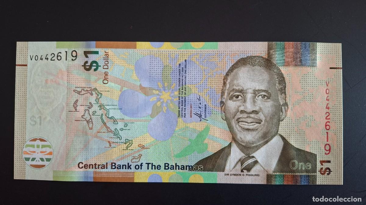 Monedas antiguas de Am&eacute;rica: BAHAMAS 1 D&Oacute;LAR 2017 P-77a SC