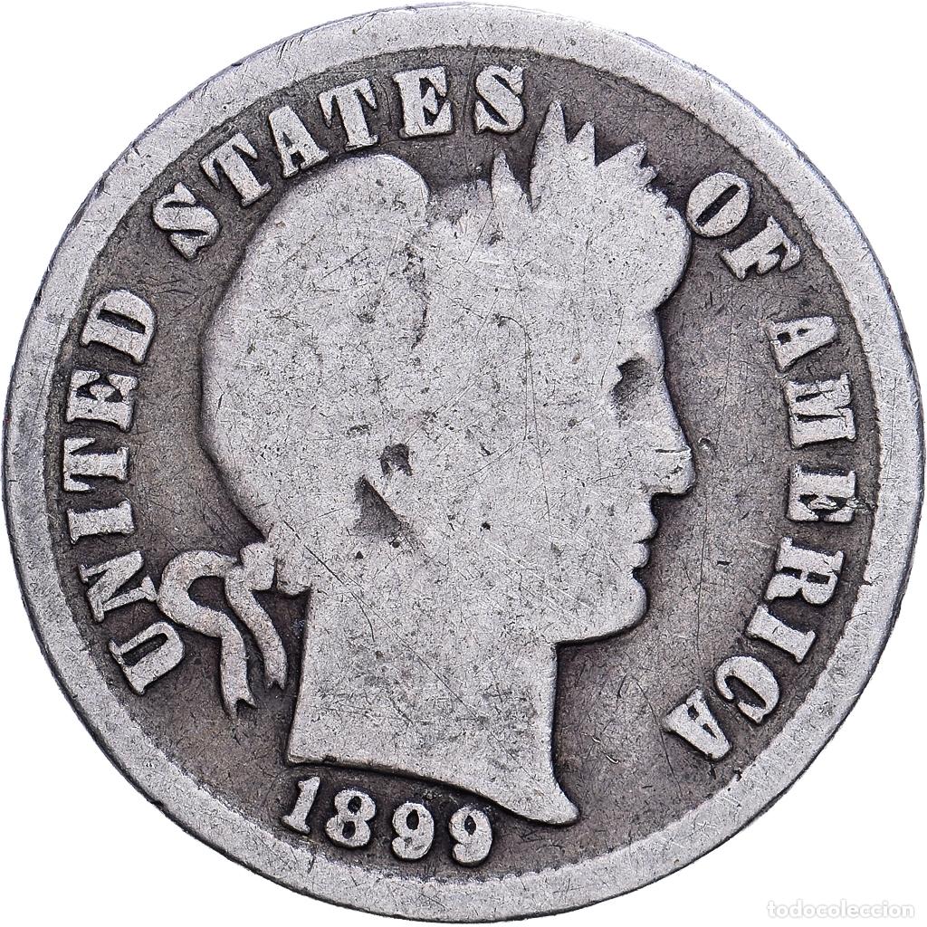 Monedas antiguas de Am&eacute;rica: [#1118183] United States, Barber Dime, Dime, 1899, U.S. Mint, Philadelphia, F(12-15)