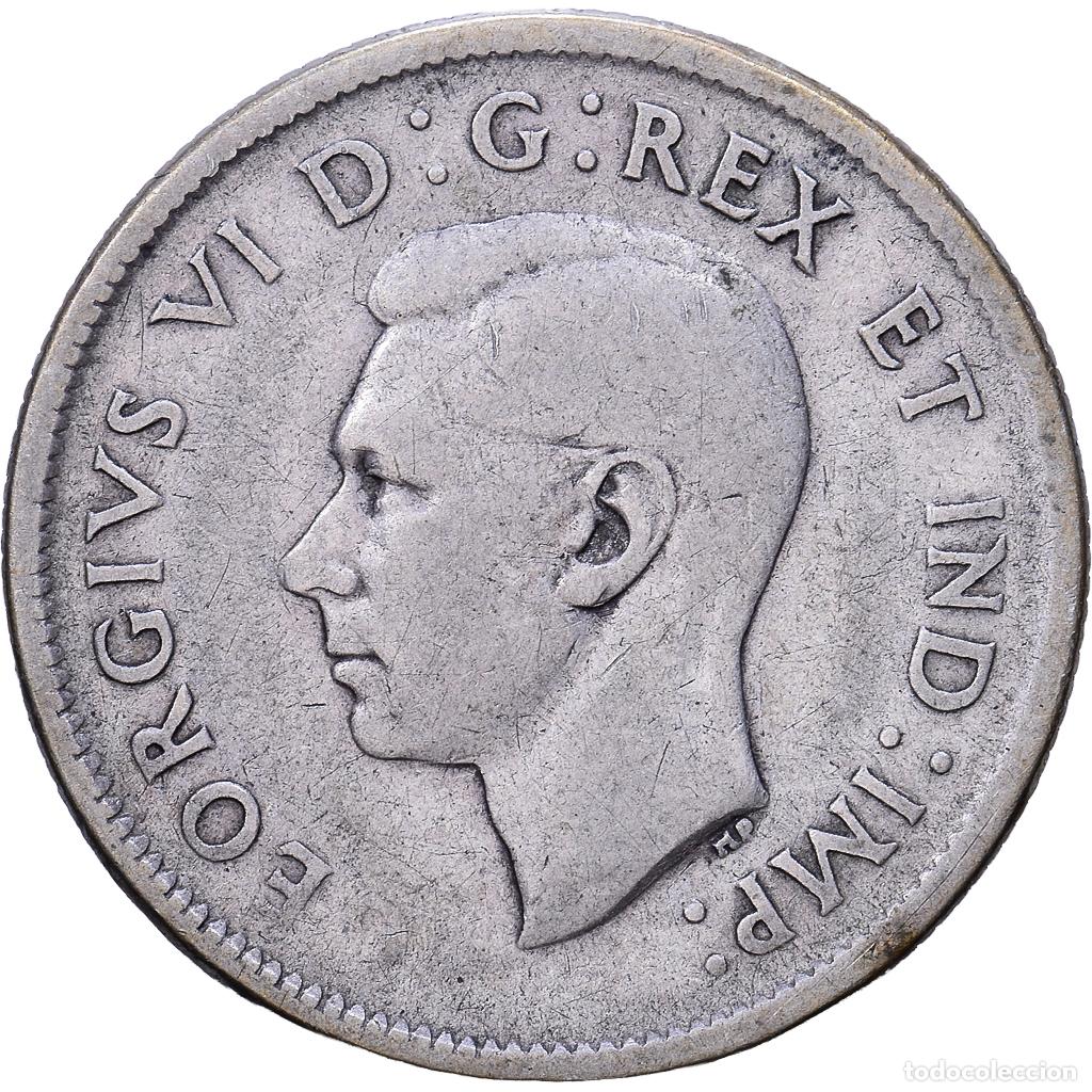 Monedas antiguas de Am&eacute;rica: [#1552630] Canad&aacute;, George VI, 25 Cents, 1938, Royal Canadian Mint, Plata, BC+, KM:35