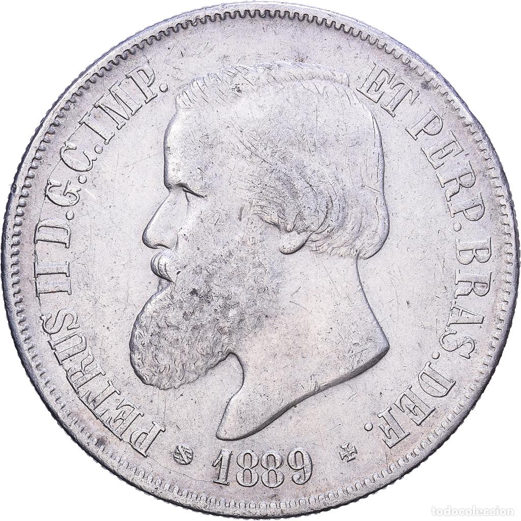 Monedas antiguas de Am&eacute;rica: [#1531300] Brasil, Pedro II, 2000 Reis, 1889, Plata, MBC, KM:485