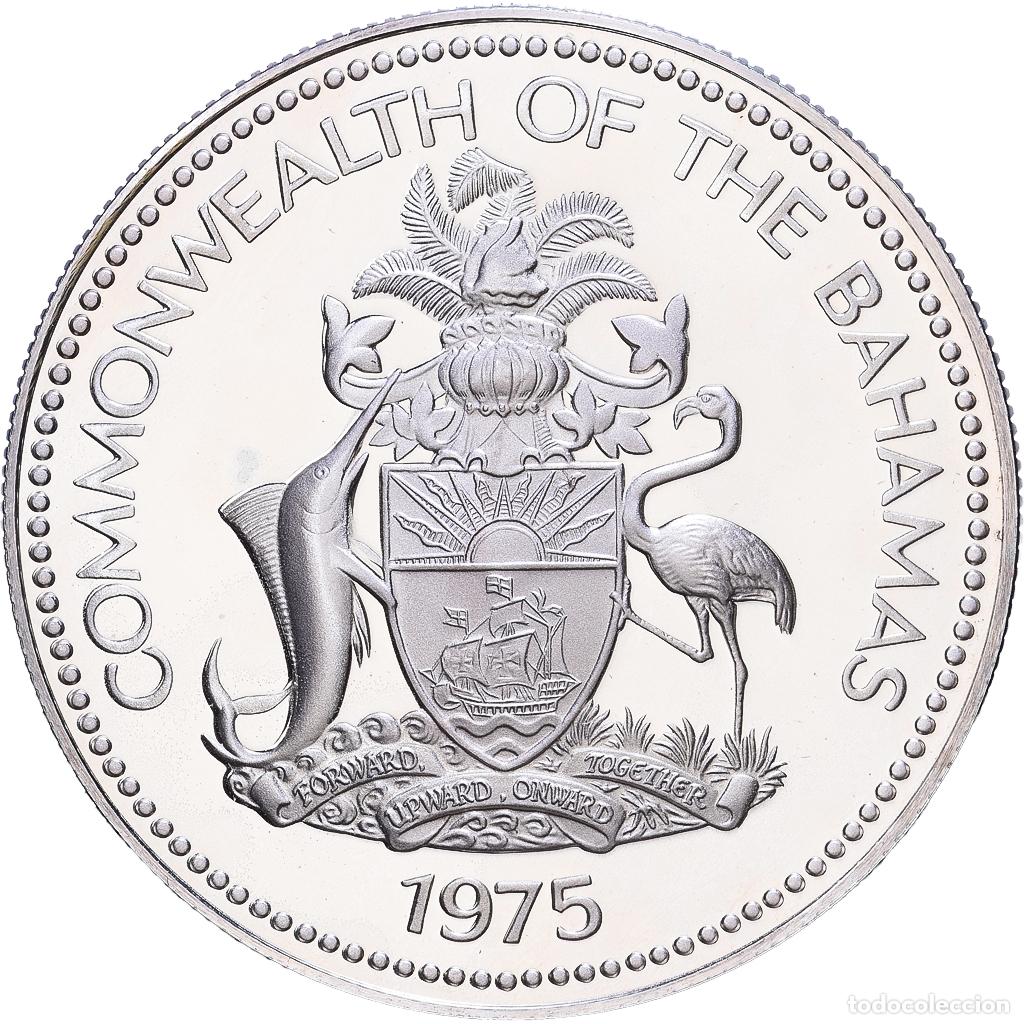 Monedas antiguas de Am&eacute;rica: [#1531208] Bahamas, Elizabeth II, Dollar, 1975, Franklin Mint, Prueba, Plata, FDC, KM:65a
