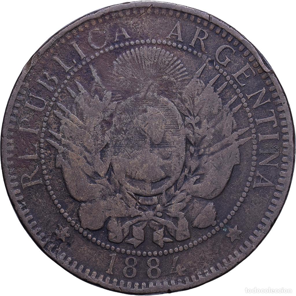 Monedas antiguas de Am&eacute;rica: [#1530697] Argentina, 2 Centavos, 1884, Bronce, BC+, KM:33
