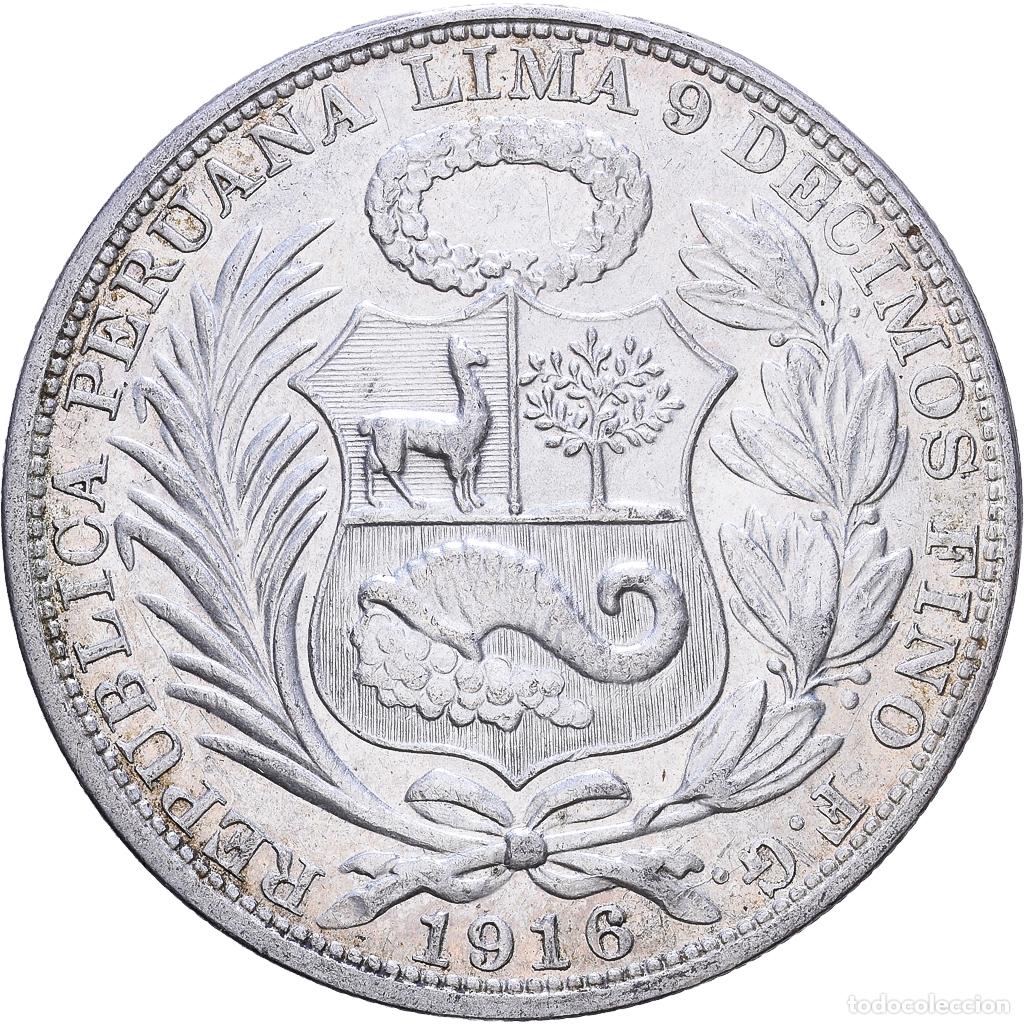 Monedas antiguas de Am&eacute;rica: [#1548087] Per&uacute;, Sol, 1916, Lima, Plata, EBC, KM:196