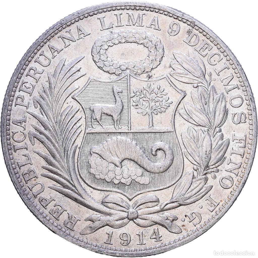 Monedas antiguas de Am&eacute;rica: [#1548091] Per&uacute;, Sol, 1914, Lima, Plata, MBC+, KM:196