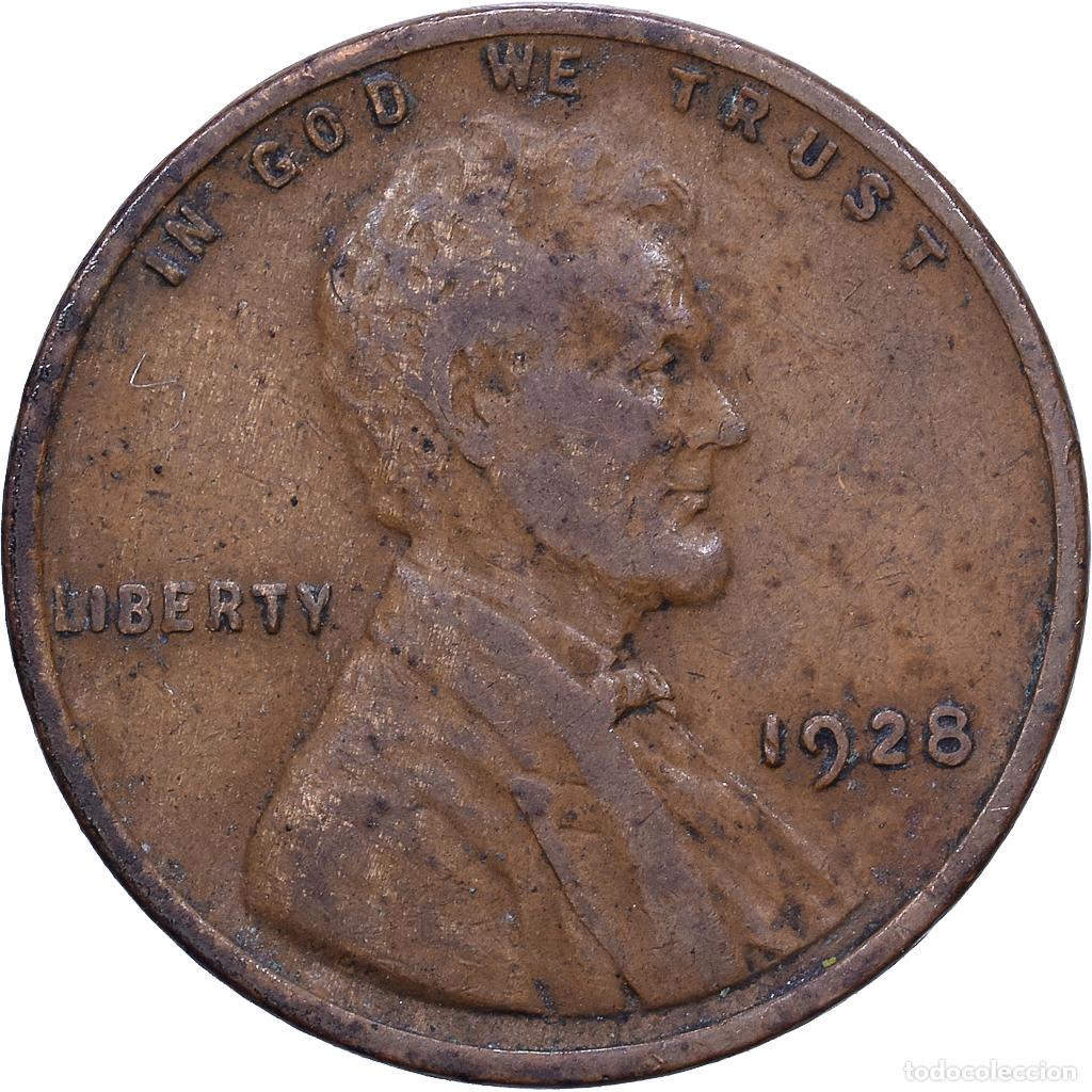 Monedas antiguas de Am&eacute;rica: [#1530782] Estados Unidos, Cent, Lincoln Cent, 1928, U.S. Mint, Bronce, BC+, KM:132