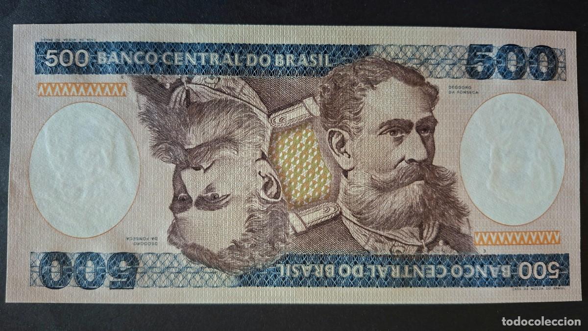 Monedas antiguas de Am&eacute;rica: BRASIL 500 CRUZEIROS 1985 P-200b SC