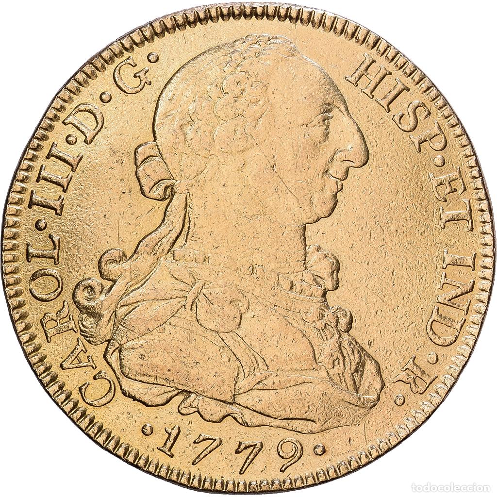Monedas antiguas de Am&eacute;rica: [#1548056] M&eacute;xico, Carlos III, 8 Escudos, 1779, Mexico City, Oro, BC+, KM:156