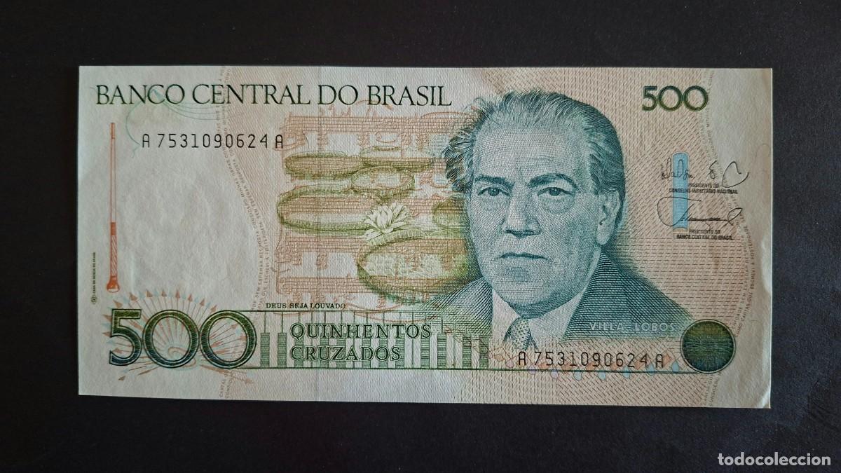 Monedas antiguas de Am&eacute;rica: BRASIL 500 CRUZADOS 1988 P-202d SC