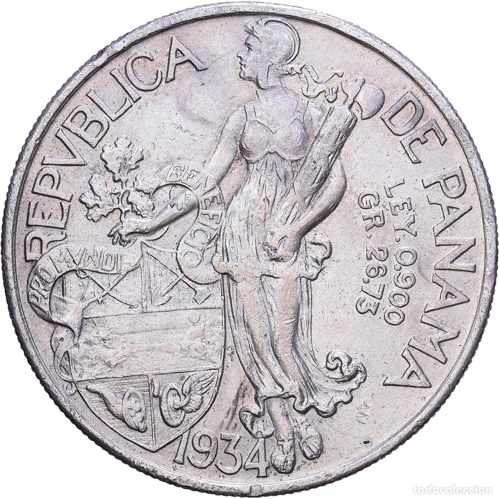 Monedas antiguas de Am&eacute;rica: [#1531302] Panam&aacute;, 1 Balboa, 1934, San Francisco, Plata, MBC+, KM:13