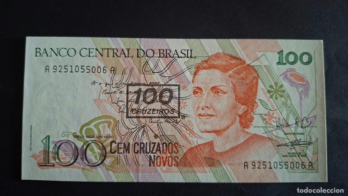 Monedas antiguas de Am&eacute;rica: BRASIL 100 CRUZEIROS 1991 P-224b SC