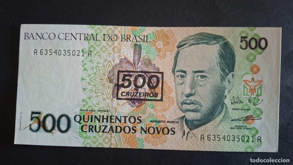 Monedas antiguas de Am&eacute;rica: BRASIL 500 CRUZEIROS 1990 P-226b SC