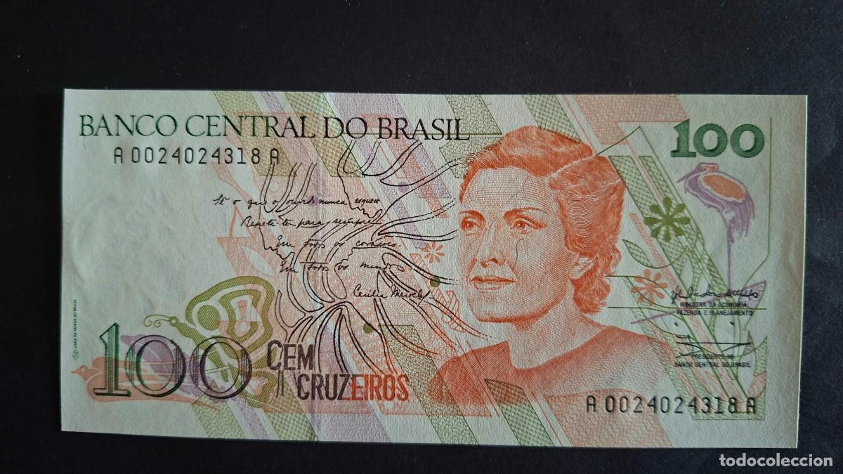 Monedas antiguas de Am&eacute;rica: BRASIL 100 CRUZEIROS 1990 P-228a SC