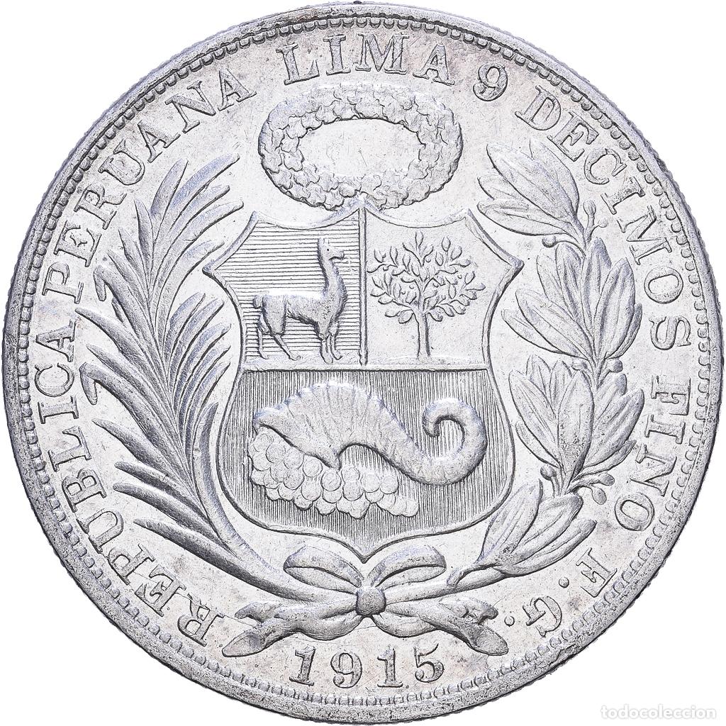 Monedas antiguas de Am&eacute;rica: [#1548090] Per&uacute;, Sol, 1915, Lima, Plata, MBC+, KM:196