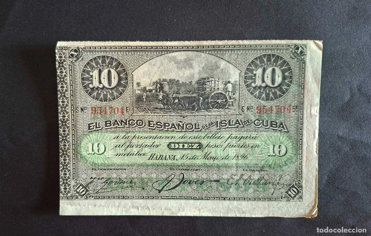 Monedas antiguas de Am&eacute;rica: CUBA 10 PESOS 1895 (EMISI&Oacute;N 1896) P-49d.1 MBC