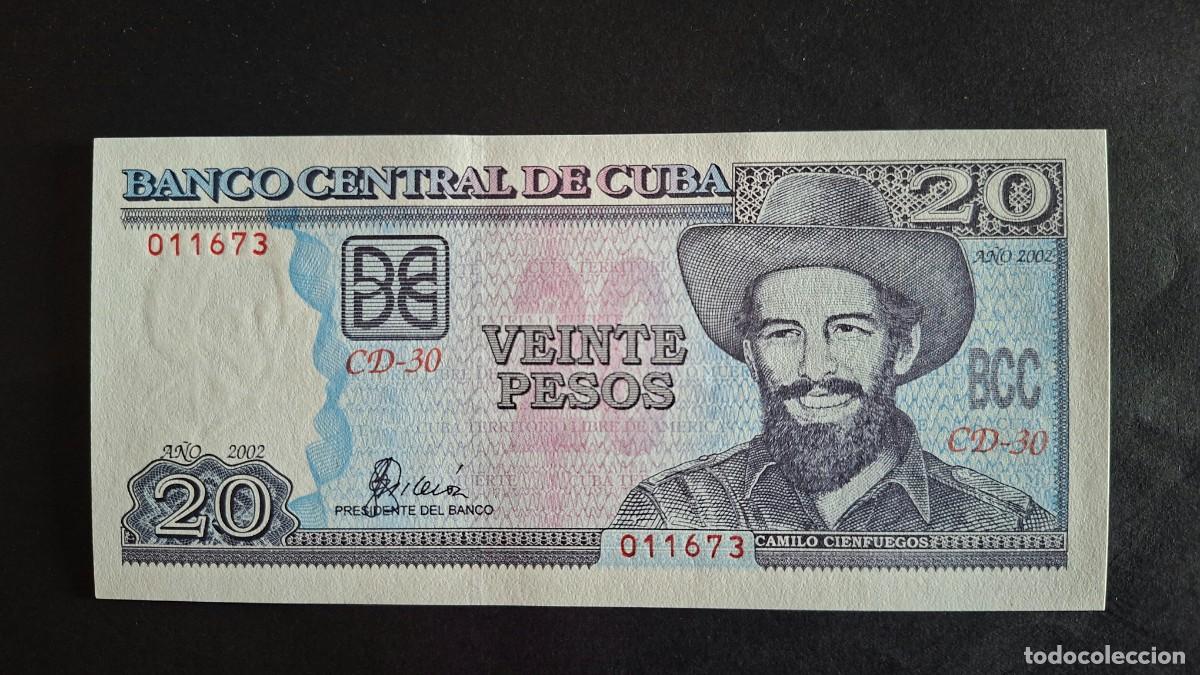 Monedas antiguas de Am&eacute;rica: CUBA 20 PESOS 2002 P-118d SC