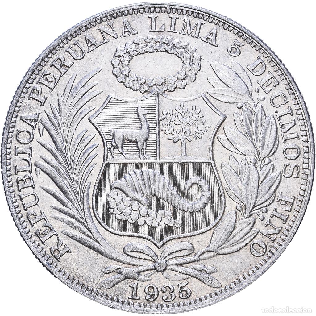 Monedas antiguas de Am&eacute;rica: [#1548086] Per&uacute;, 1 Sol, 1935, Lima, Plata, MBC+, KM:218.2
