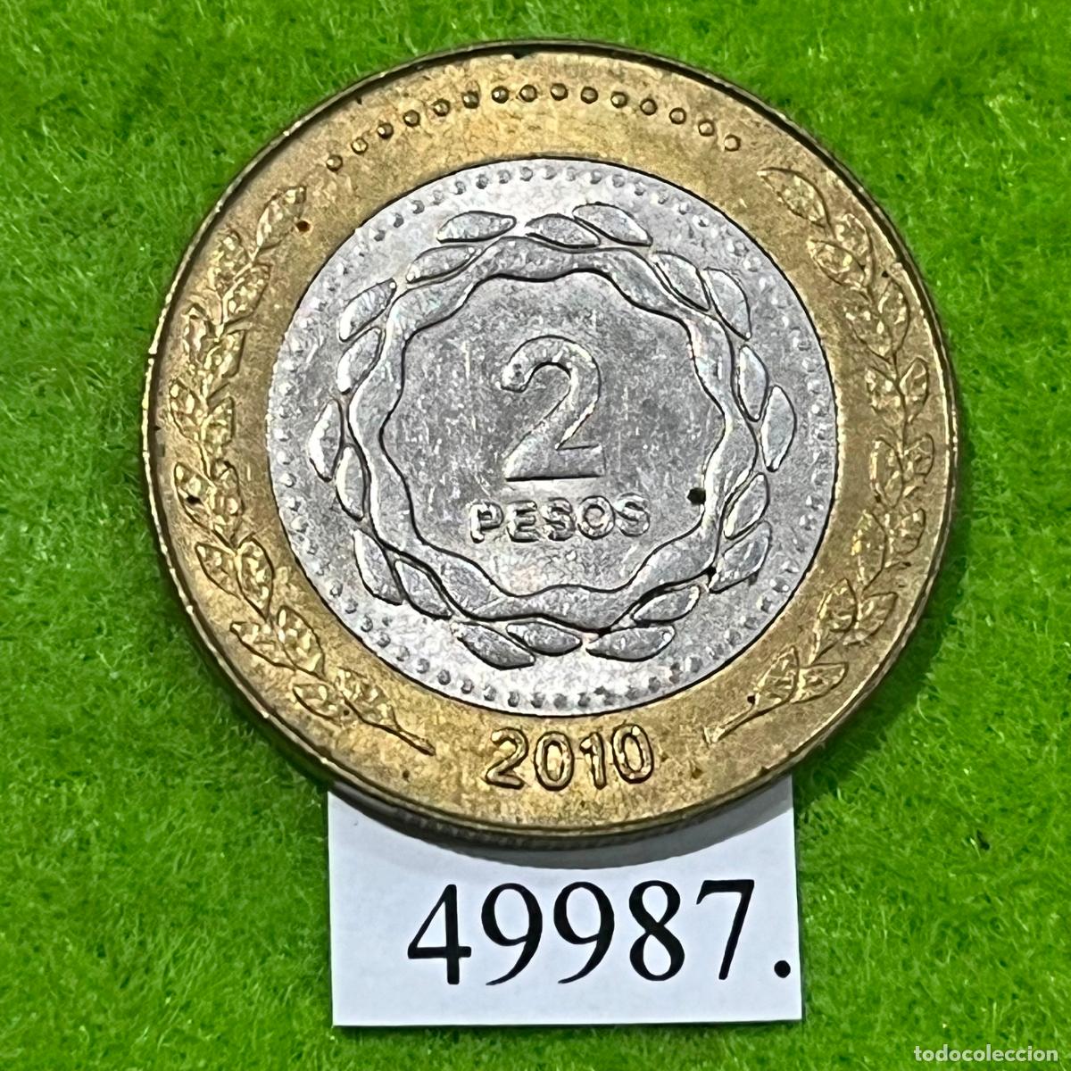 Monedas antiguas de Am&eacute;rica: Argentina 2 pesos 2010, bimet&aacute;lica