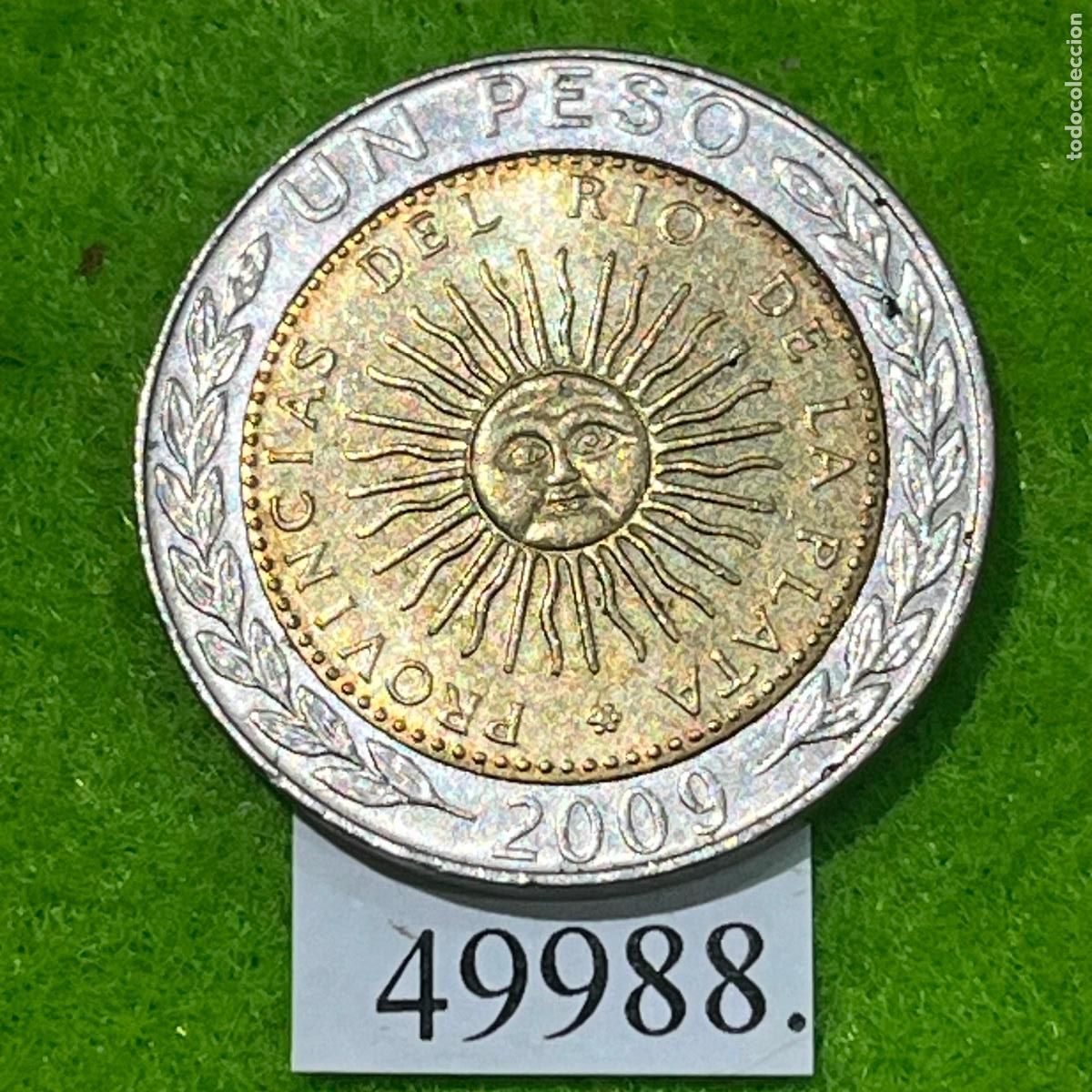 Monedas antiguas de Am&eacute;rica: Argentina 1 peso 2009 D, M&eacute;xico, bimet&aacute;lica
