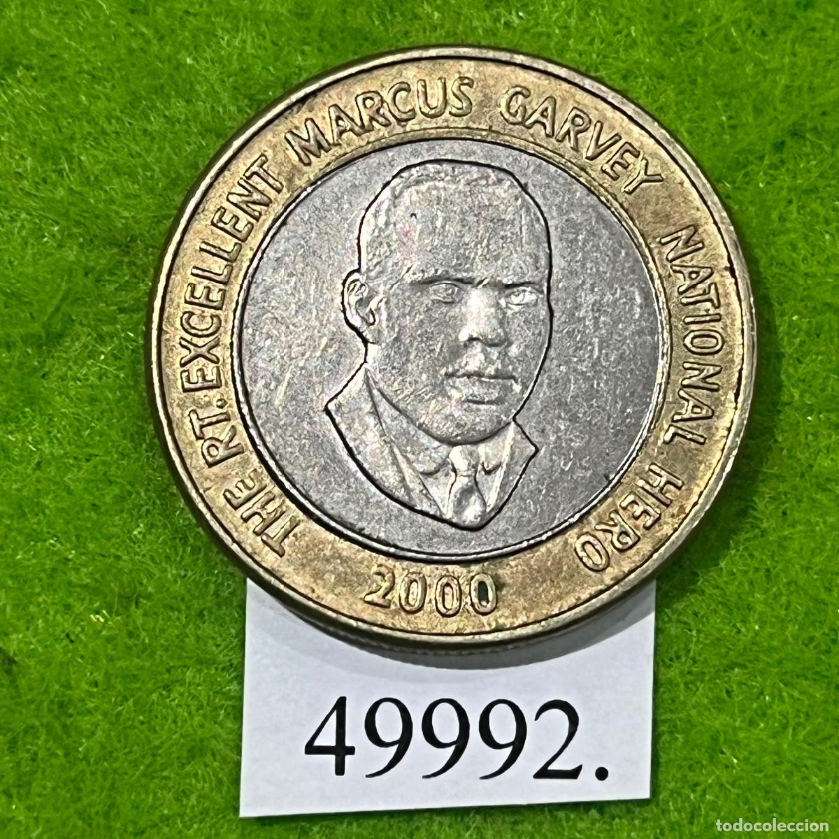 Monedas antiguas de Am&eacute;rica: Jamaica 20 d&oacute;lares 2000, bimet&aacute;lica