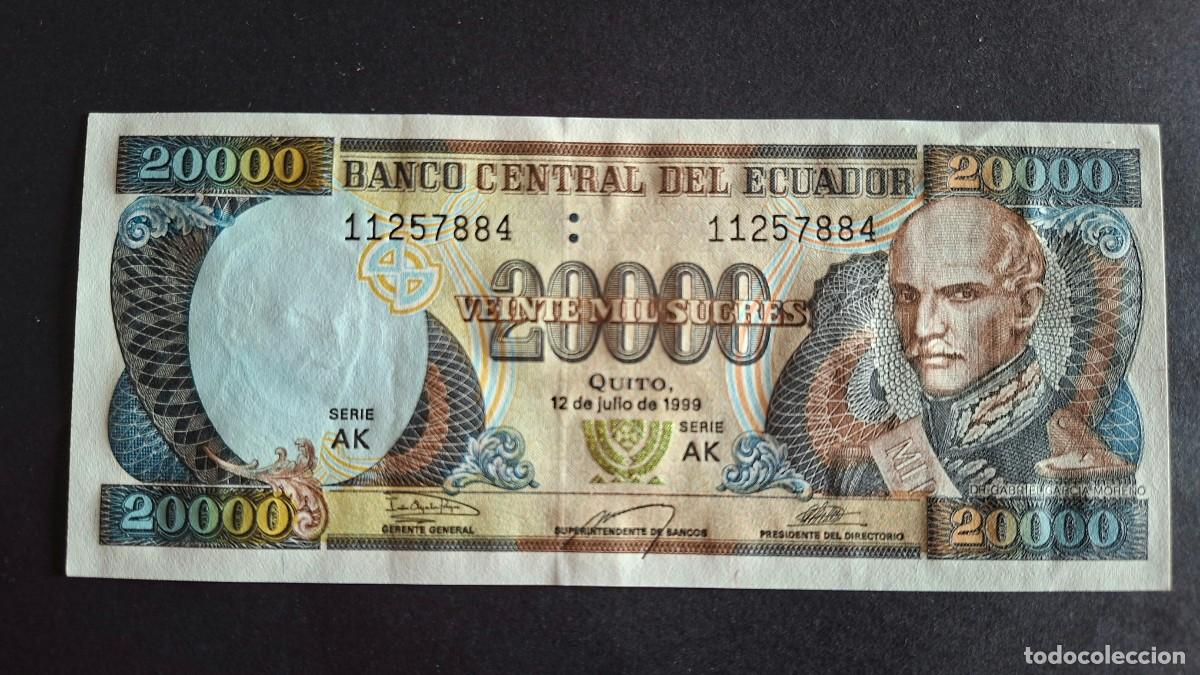 Monedas antiguas de Am&eacute;rica: ECUADOR 20000 SUCRES 1999 P-129g SC