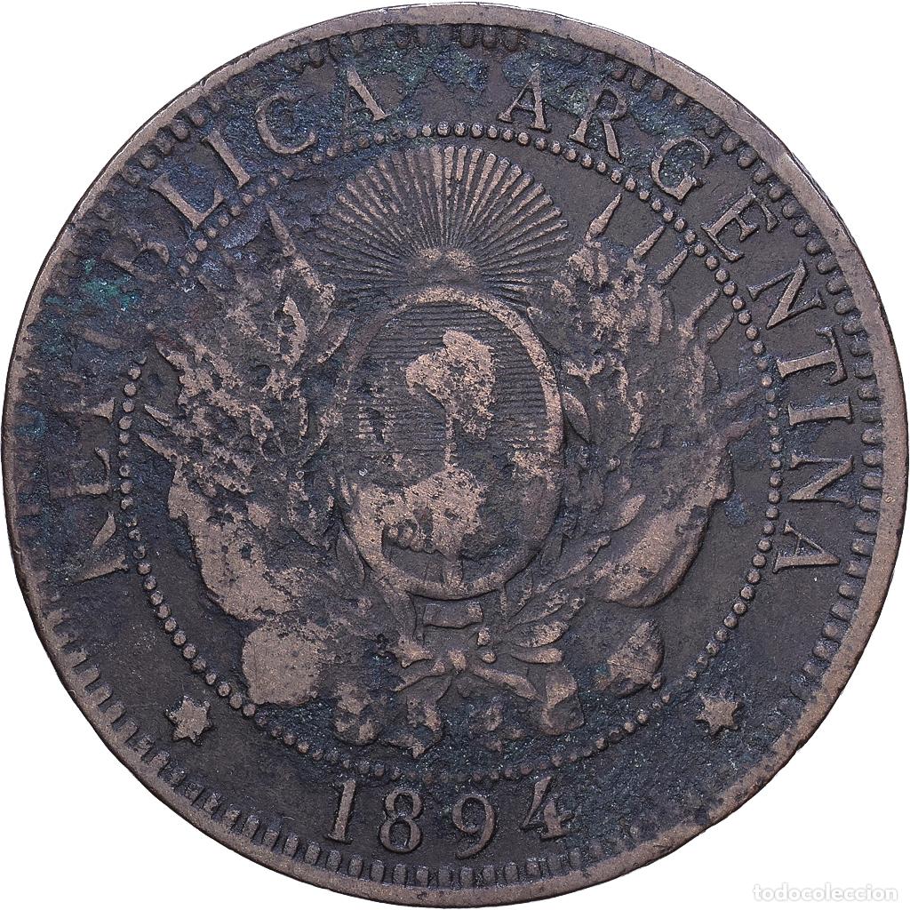 Monedas antiguas de Am&eacute;rica: [#1530673] Argentina, 2 Centavos, 1894, Bronce, BC+, KM:33