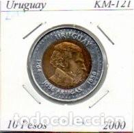 Monedas antiguas de Am&eacute;rica: URUGUAY 2000, 10 PESOS, KM-121, EBC; 1,00 &euro; 1