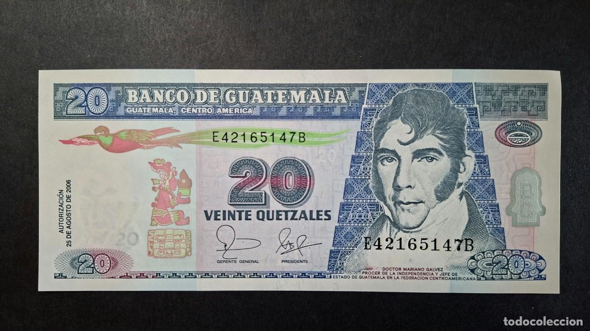 Monedas antiguas de Am&eacute;rica: GUATEMALA 20 QUETZALES 2006 P-112a SC