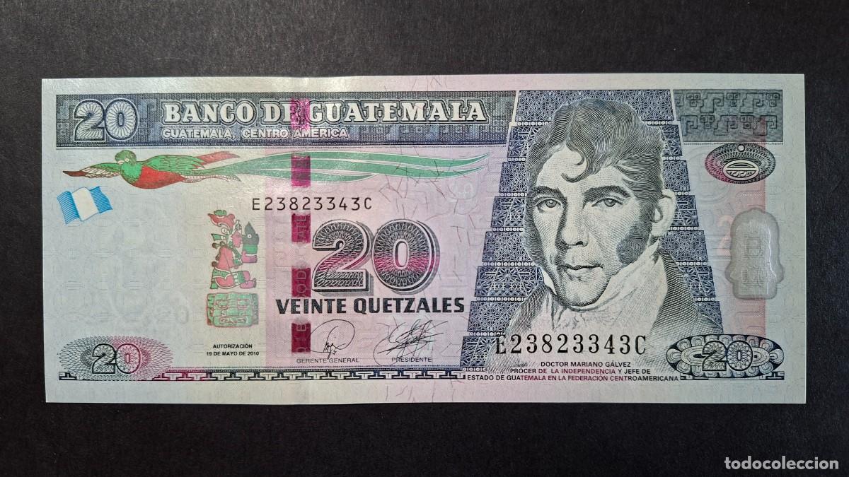 Monedas antiguas de Am&eacute;rica: GUATEMALA 20 QUETZALES 2010 P-124a SC