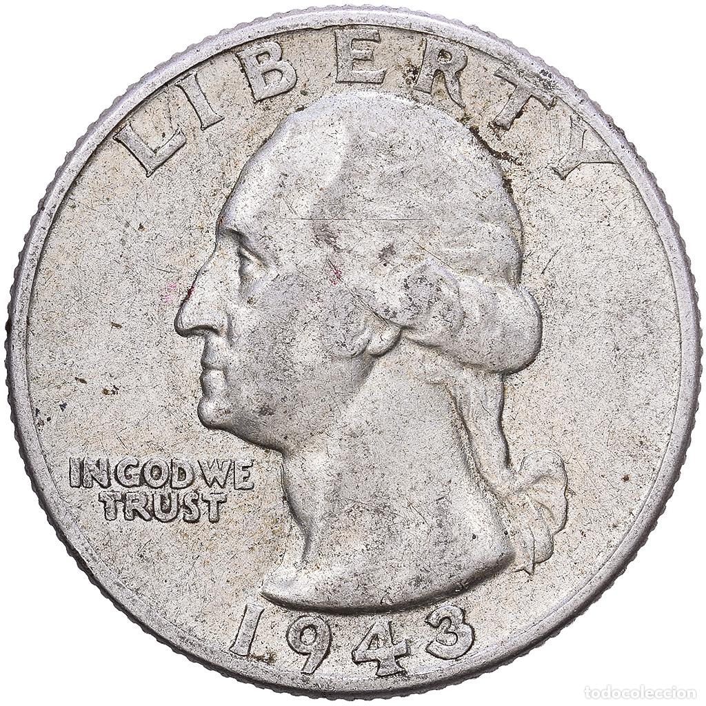 Monedas antiguas de Am&eacute;rica: [#1531252] Estados Unidos, Quarter, Washington, 1943, Philadelphia, Plata, MBC, KM:164