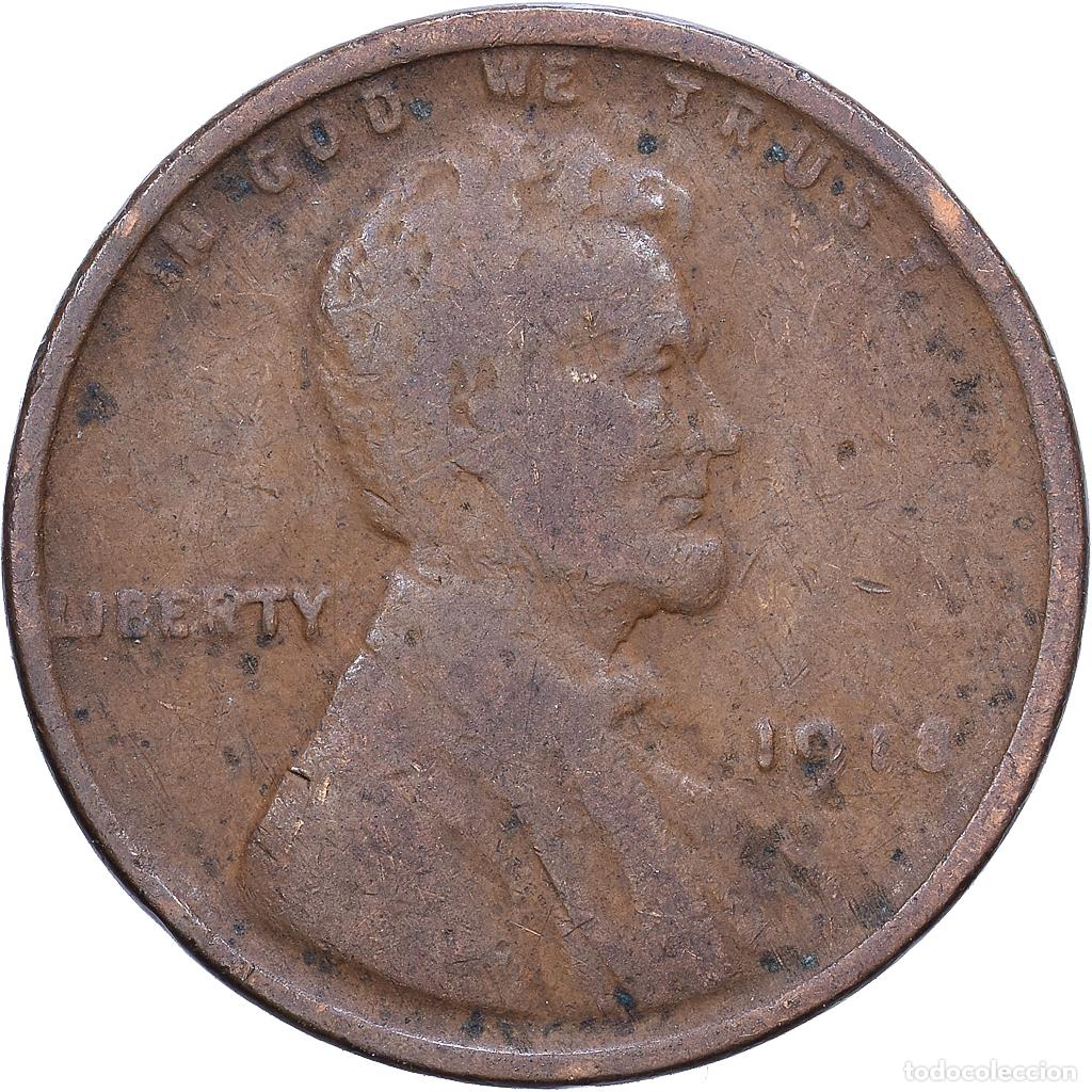 Monedas antiguas de Am&eacute;rica: [#1531026] Estados Unidos, Cent, 1918, Philadelphia, Bronce, BC+, KM:132