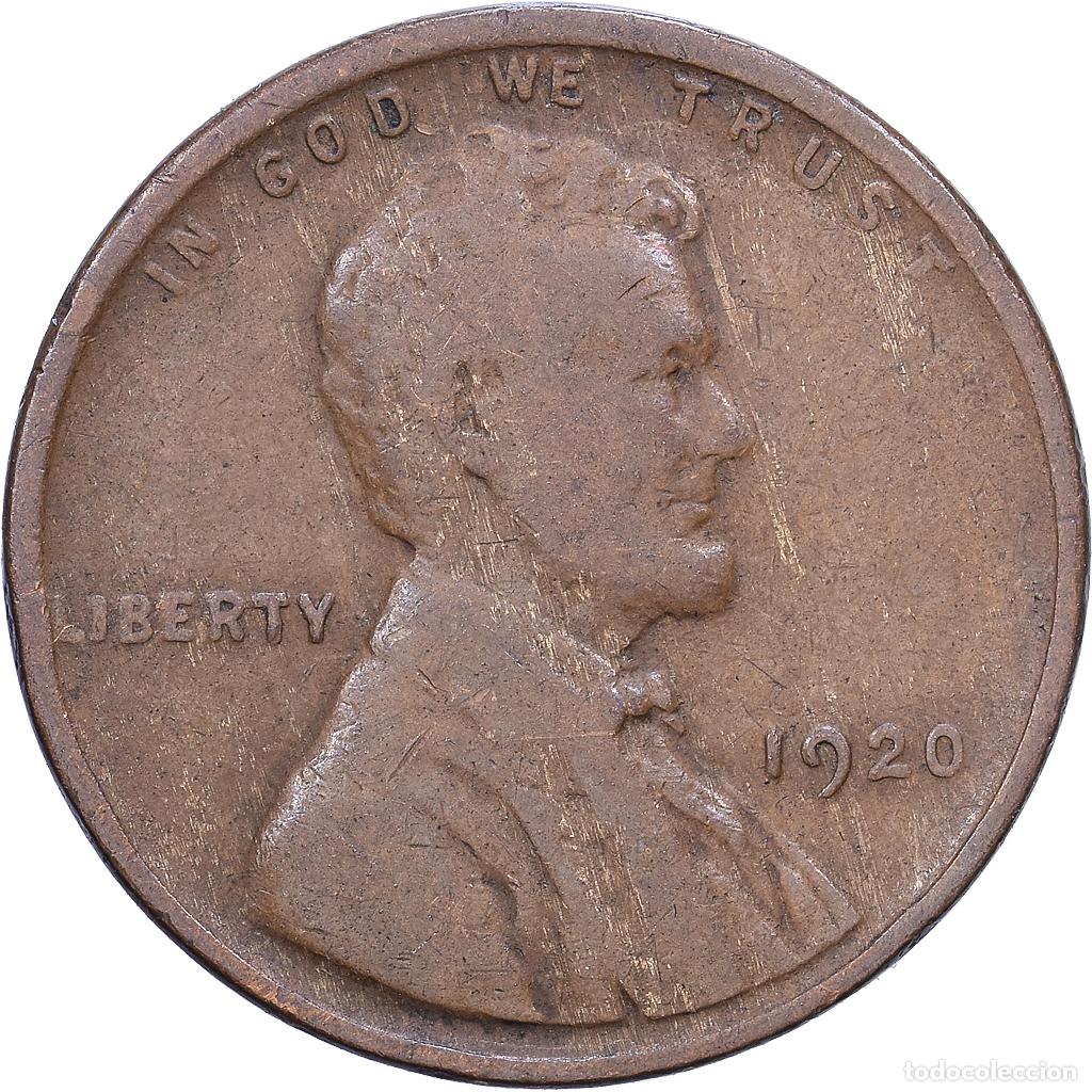 Monedas antiguas de Am&eacute;rica: [#1531027] Estados Unidos, Cent, 1920, Philadelphia, Bronce, BC+, KM:132