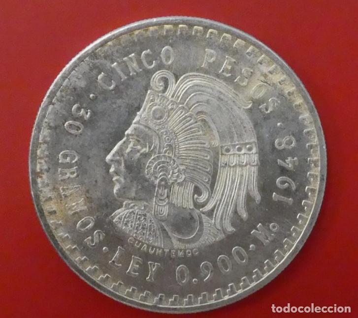 Monedas antiguas de Am&eacute;rica: MEXICO 5 PESOS 1948 ...