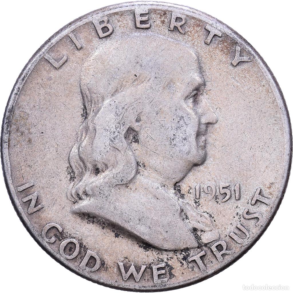 Monedas antiguas de Am&eacute;rica: [#1531198] Estados Unidos, Half Dollar, Franklin Half Dollar, 1951, U.S. Mint, Plata, BC+