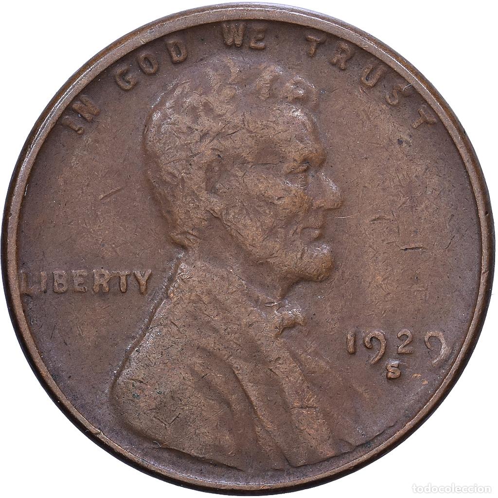 Monedas antiguas de Am&eacute;rica: [#1531068] Estados Unidos, Cent, 1929, San Francisco, Bronce, BC+, KM:132
