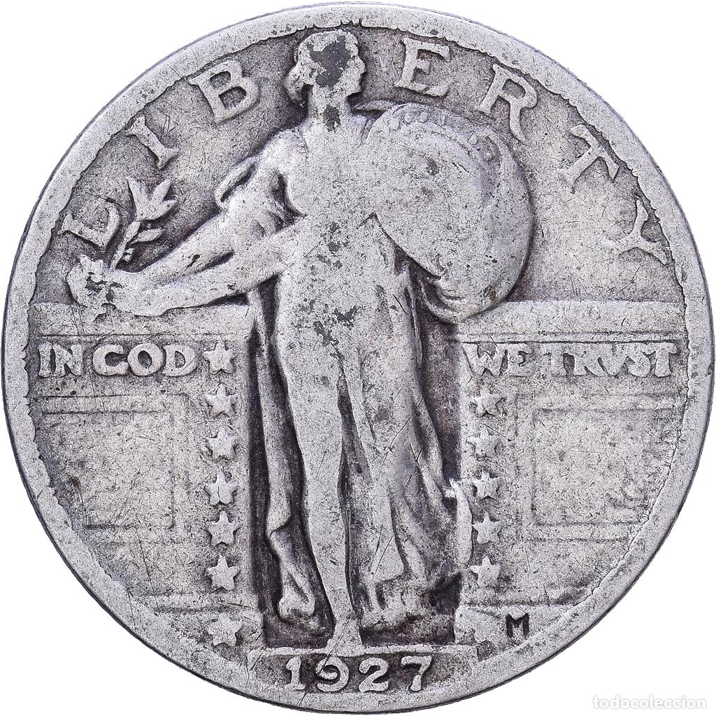 Monedas antiguas de Am&eacute;rica: [#1531235] Estados Unidos, Quarter, Standing Liberty Quarter, 1927, U.S. Mint, Plata, BC+